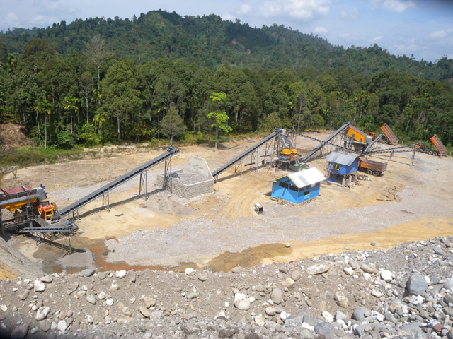苏门答腊河卵石骨料加工生产线